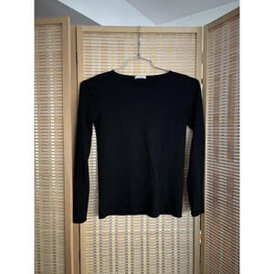 Brunello Cucinelli Cashmere Silk Bateau Black Sweater size XS